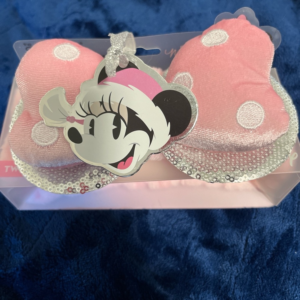 Disney Pink and Silver Minnie Mouse Hair Bow